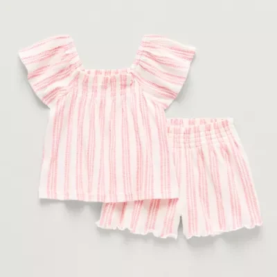Okie Dokie Baby Girls 2-pc. Short Set