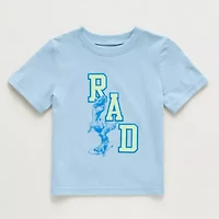Okie Dokie Toddler & Little Boys Round Neck Short Sleeve Regular Fit Graphic T-Shirt