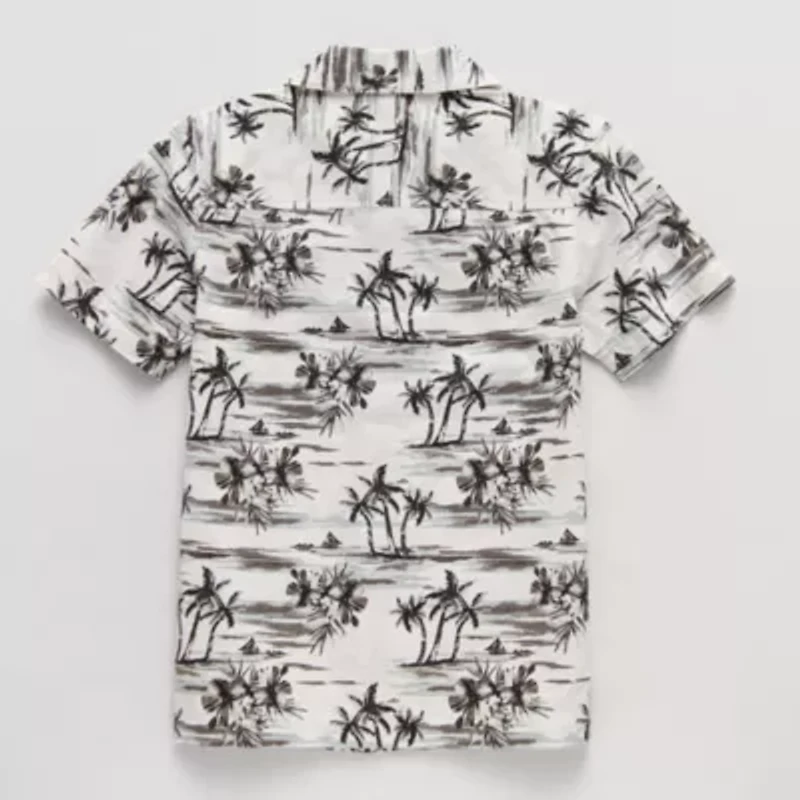 Thereabouts Little & Big Kid Boys Short Sleeve Regular Fit Button-Down Shirt