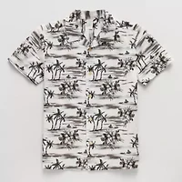 Thereabouts Little & Big Kid Boys Short Sleeve Regular Fit Button-Down Shirt