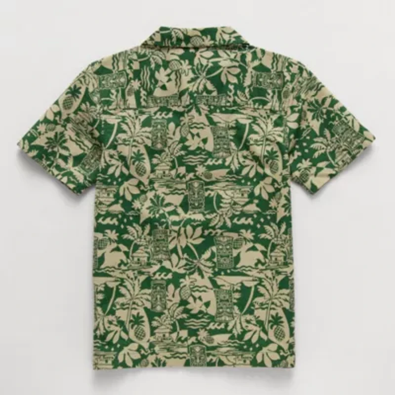 Thereabouts Little & Big Kid Boys Short Sleeve Regular Fit Button-Down Shirt