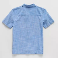 Thereabouts Little & Big Kid Boys Short Sleeve Regular Fit Button-Down Shirt