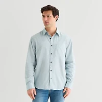 mutual weave Mens Long Sleeve Regular Fit Button-Down Shirt