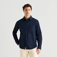 mutual weave Mens Long Sleeve Regular Fit Button-Down Shirt