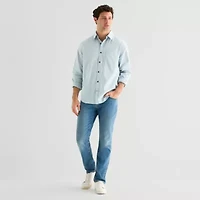 mutual weave Mens Long Sleeve Regular Fit Button-Down Shirt
