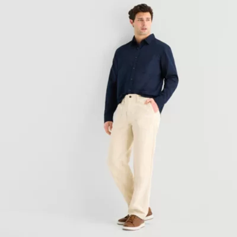 mutual weave Mens Long Sleeve Regular Fit Button-Down Shirt