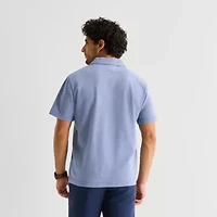Stafford Johnny Collar\N Mens Regular Fit Short Sleeve Polo Shirt