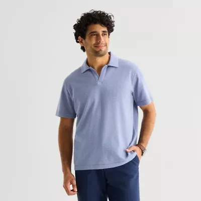 Stafford Johnny Collar\N Mens Regular Fit Short Sleeve Polo Shirt