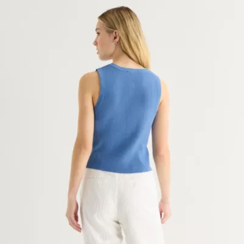 by&by Womens Juniors High Neck Tank Top