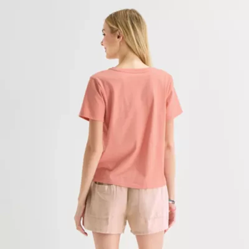 Hurley Womens Juniors Crew Neck Short Sleeve Regular Fit Graphic T-Shirt