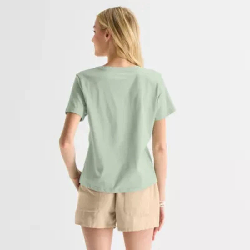 Hurley Womens Juniors Crew Neck Short Sleeve Regular Fit Graphic T-Shirt