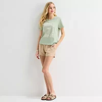 Hurley Womens Juniors Crew Neck Short Sleeve Regular Fit Graphic T-Shirt