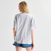 Hurley Womens Juniors Crew Neck Short Sleeve Oversized Graphic T-Shirt