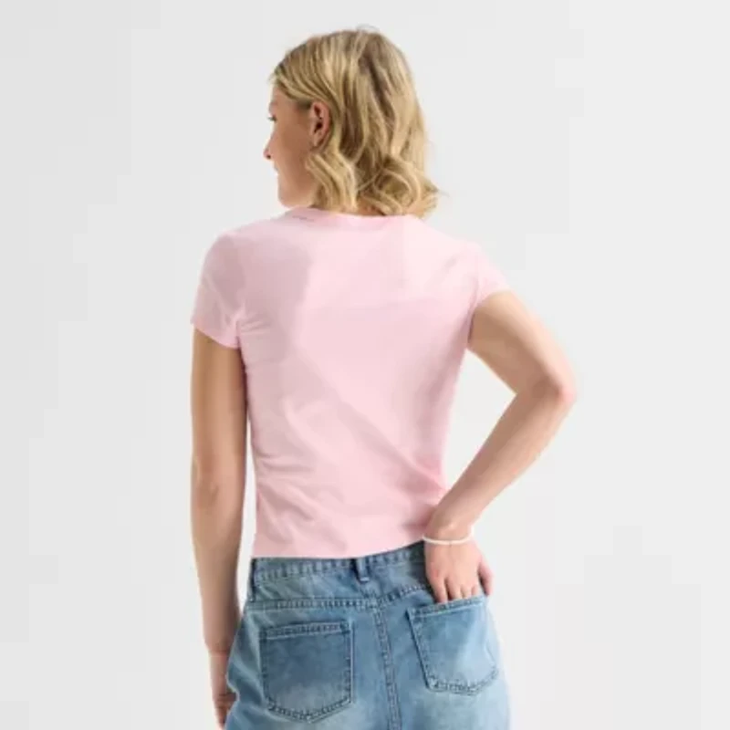 Forever 21 Womens Juniors Crew Neck Short Sleeve Graphic T-Shirt