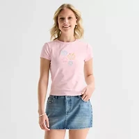 Forever 21 Womens Juniors Crew Neck Short Sleeve Graphic T-Shirt