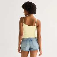 Arizona Womens Juniors Scoop Neck Sleeveless Tank Top