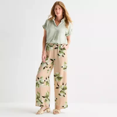 Liz Claiborne Womens Mid Rise Pull-On Pant