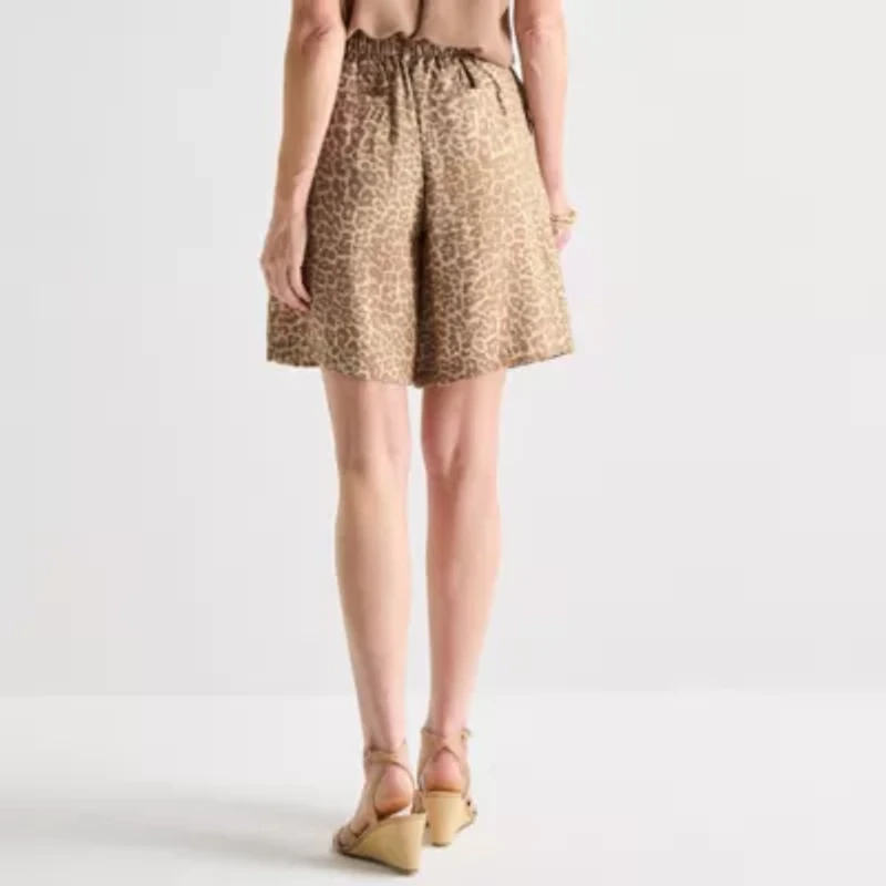 Liz Claiborne Womens Pleated Short