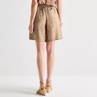 Liz Claiborne Womens Pleated Short
