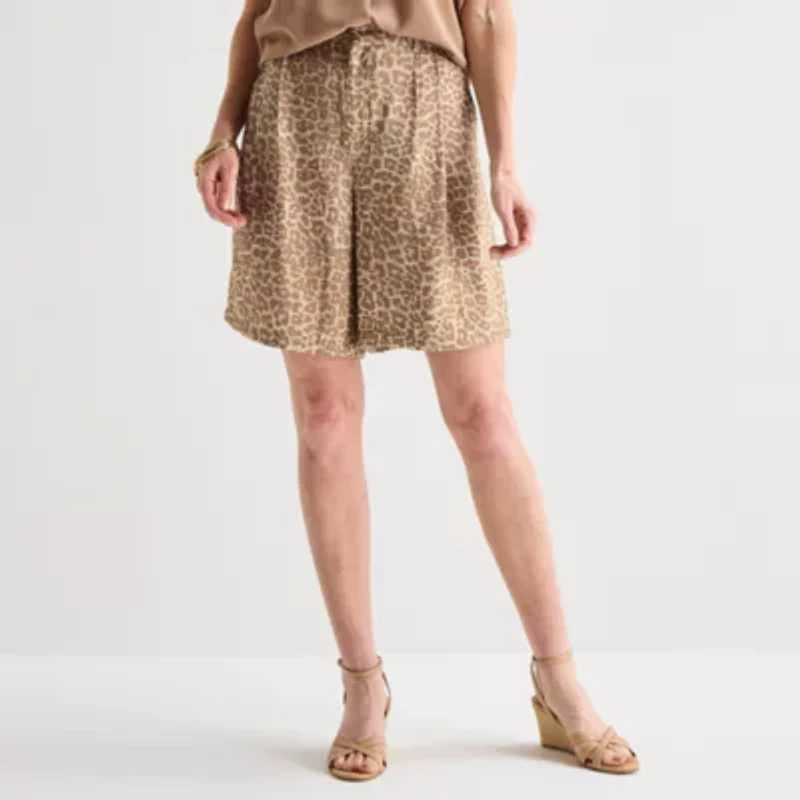 Liz Claiborne Womens Pleated Short