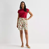 Liz Claiborne Womens Pleated Short