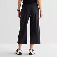 Stylus Womens Wide Leg Mid Rise Cropped Pant
