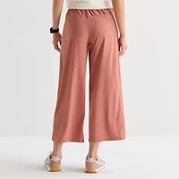 Stylus Womens Wide Leg Mid Rise Cropped Pant