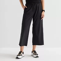 Stylus Womens Wide Leg Mid Rise Cropped Pant