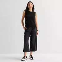 Stylus Womens Wide Leg Mid Rise Cropped Pant