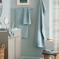 Town And Country Windowpane Textured 6-pc. Quick Dry Bath Towel Set