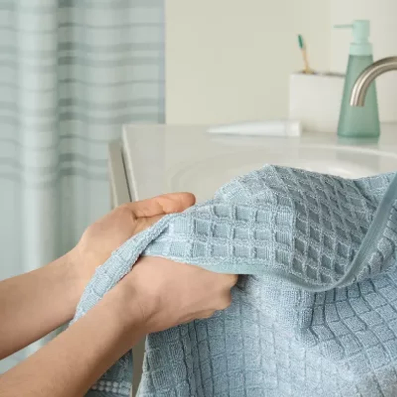 Town And Country Windowpane Textured 6-pc. Quick Dry Bath Towel Set