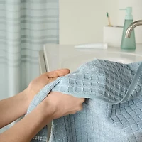 Town And Country Windowpane Textured 6-pc. Quick Dry Bath Towel Set