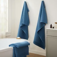 Town And Country Small Waffle Woven Terry Stripe -pc. Quick Dry Bath Towel Set