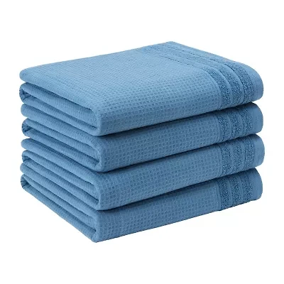 Town And Country Small Waffle Woven Terry Stripe -pc. Quick Dry Bath Towel Set