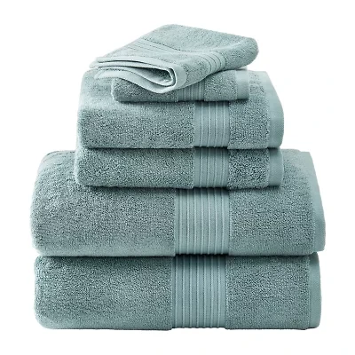 Town And Country Solid Dobby Border -pc. Quick Dry Bath Towel Set
