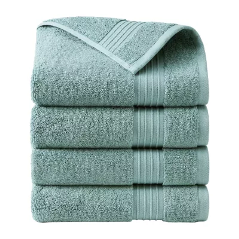 Town And Country Solid Dobby Border -pc. Quick Dry Bath Towel Set