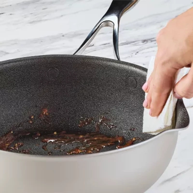 Circulon 9.5-Inch (3.2-Qt) Infinity Pan with Scratch Defense Nonstick Lid and Tool Holder, Platinum