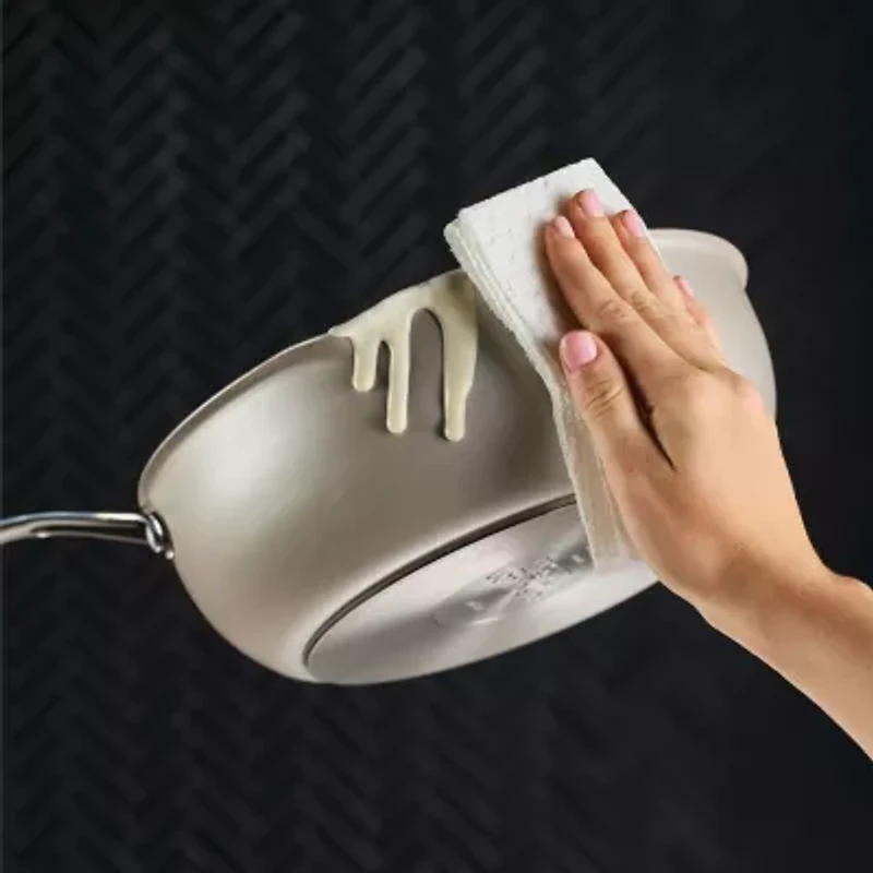 Circulon 9.5-Inch (3.2-Qt) Infinity Pan with Scratch Defense Nonstick Lid and Tool Holder, Platinum