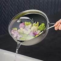 Circulon 9.5-Inch (3.2-Qt) Infinity Pan with Scratch Defense Nonstick Lid and Tool Holder, Platinum