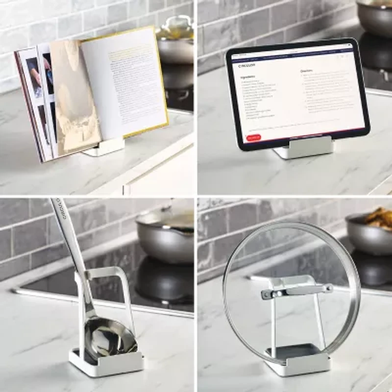 Circulon 9.5-Inch (3.2-Qt) Infinity Pan with Scratch Defense Nonstick Lid and Tool Holder, Platinum