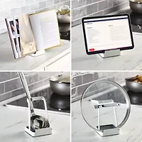 Circulon 9.5-Inch (3.2-Qt) Infinity Pan with Scratch Defense Nonstick Lid and Tool Holder, Platinum