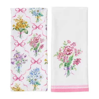 Lenox Bouquet Ribbon 2 Pack Kitchen Towel