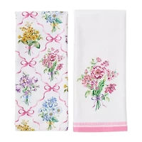 Lenox Bouquet Ribbon 2 Pack Kitchen Towel