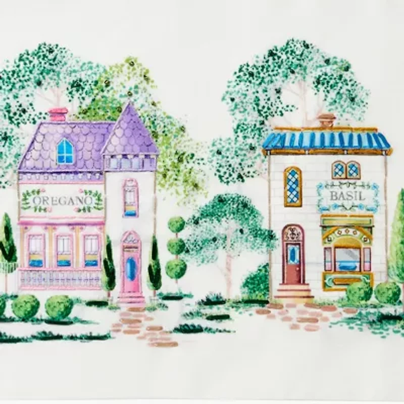 Lenox Spice Village Print Embroidered Table Runner