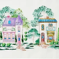 Lenox Spice Village Print Embroidered Table Runner