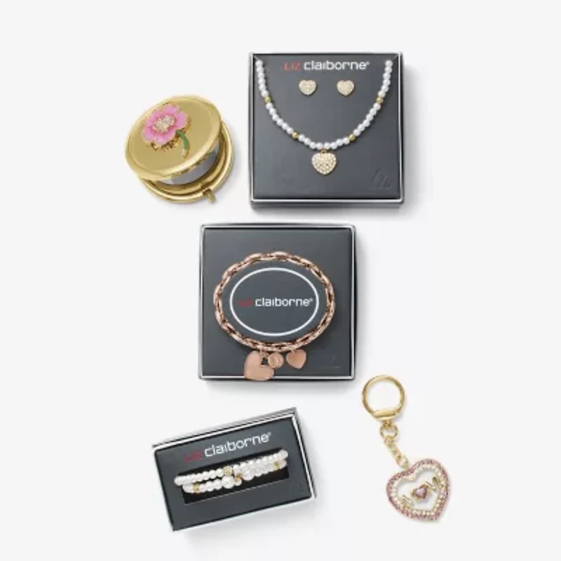 Liz Claiborne Womens Shell Heart Stretch Bracelet