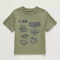 Okie Dokie Toddler & Little Boys Round Neck Short Sleeve Regular Fit Graphic T-Shirt
