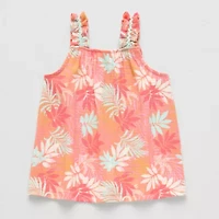 Okie Dokie Toddler & Little Girls Square Neck Sleeveless Tank Top