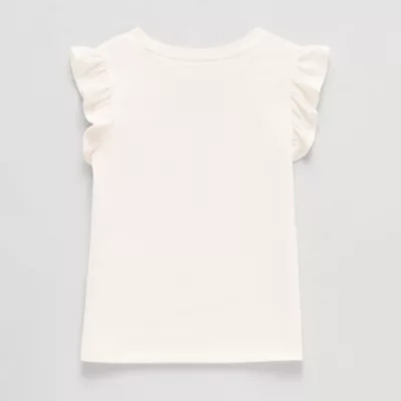 Thereabouts Little Girls Round Neck Short Sleeve T-Shirt