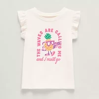 Thereabouts Little Girls Round Neck Short Sleeve T-Shirt